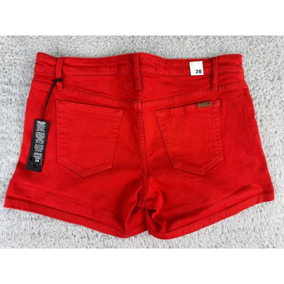 Joes Womens Red Hot Lace-Up Front Fabric Shorts Size 28 NWT Cotton Blend Casual - Picture 3 of 11